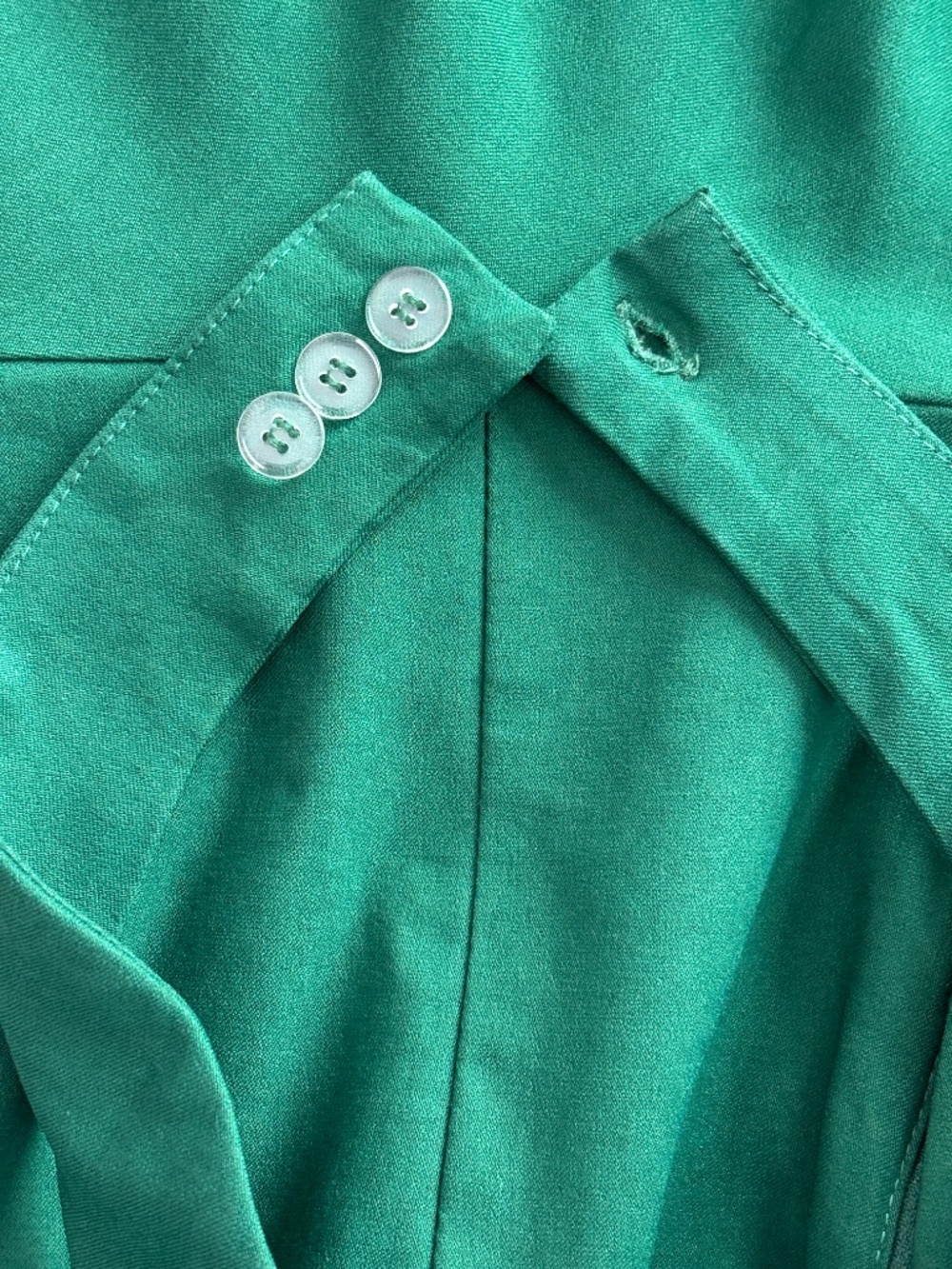 Unique Vintage Halter Swing Dress - Emerald Green Size L - Picture 10 of 13